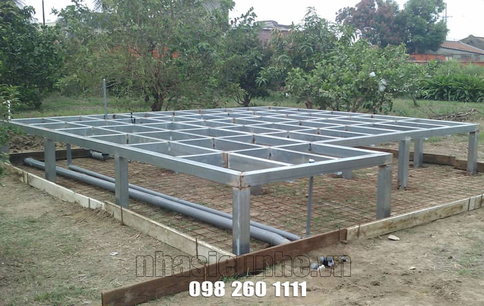 Lắp ráp xử lý nến nhà gỗ kết hợp nhà thép lắp ghép