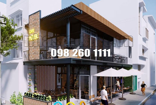 Nhà lắp ghép làm quán cafe