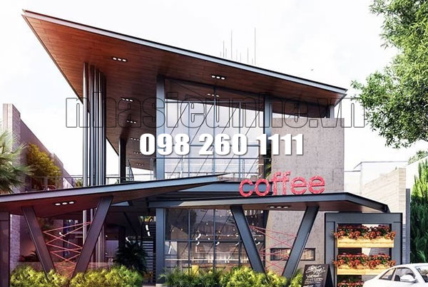 Nhà thép lắp ghép làm quán cafe đẹp
